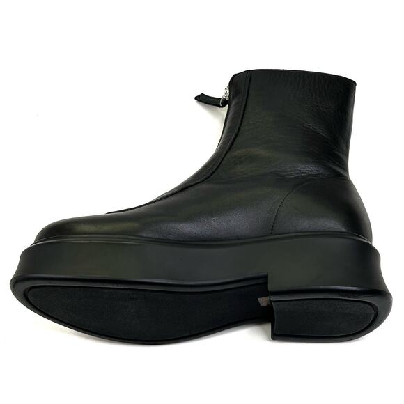 Steve Madden Jones Boots Womens 9.5M Black Leather Front Zip Platform New $130 - Picture 5 of 14